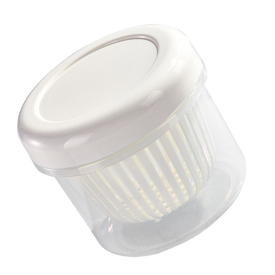 Garlic Drain Sealed Box Multifunction Round Transparent Food Storage Containers with Drain Basket for Onion Ginger Garlic