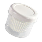 Garlic Drain Sealed Box Multifunction Round Transparent Food Storage Containers with Drain Basket for Onion Ginger Garlic