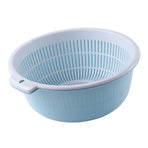 Kitchen Washing Basket Multifunctional Thickened Large Capacity Double Layer Drainer Basket for Fruit Vegetable Rice S