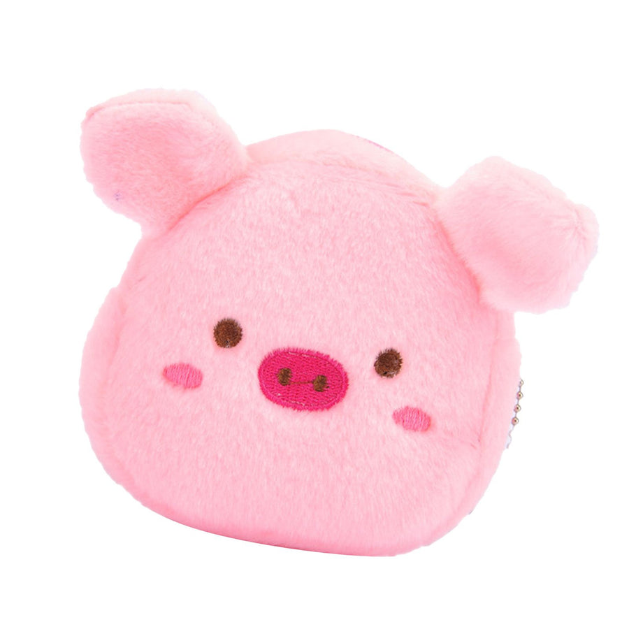 Coin Wallet Purse Pink Pig Shape Cute Portable Plush Mini Change Purse for Kids for Outdoor Shopping