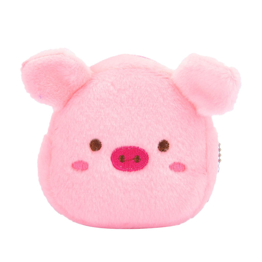 Coin Wallet Purse Pink Pig Shape Cute Portable Plush Mini Change Purse for Kids for Outdoor Shopping
