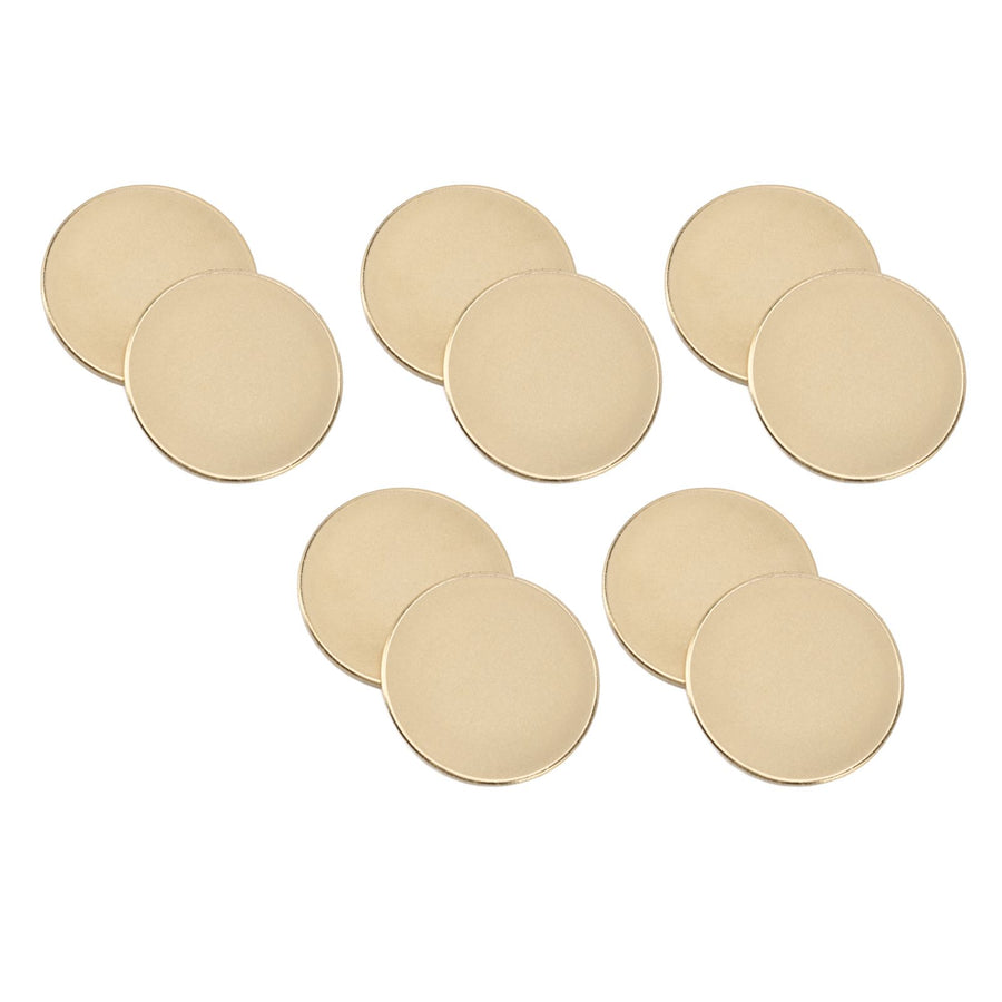 10PCS Brass Challenge Coin Engraving Blank Medallions for DIY Crafts Birthday Travel Collection