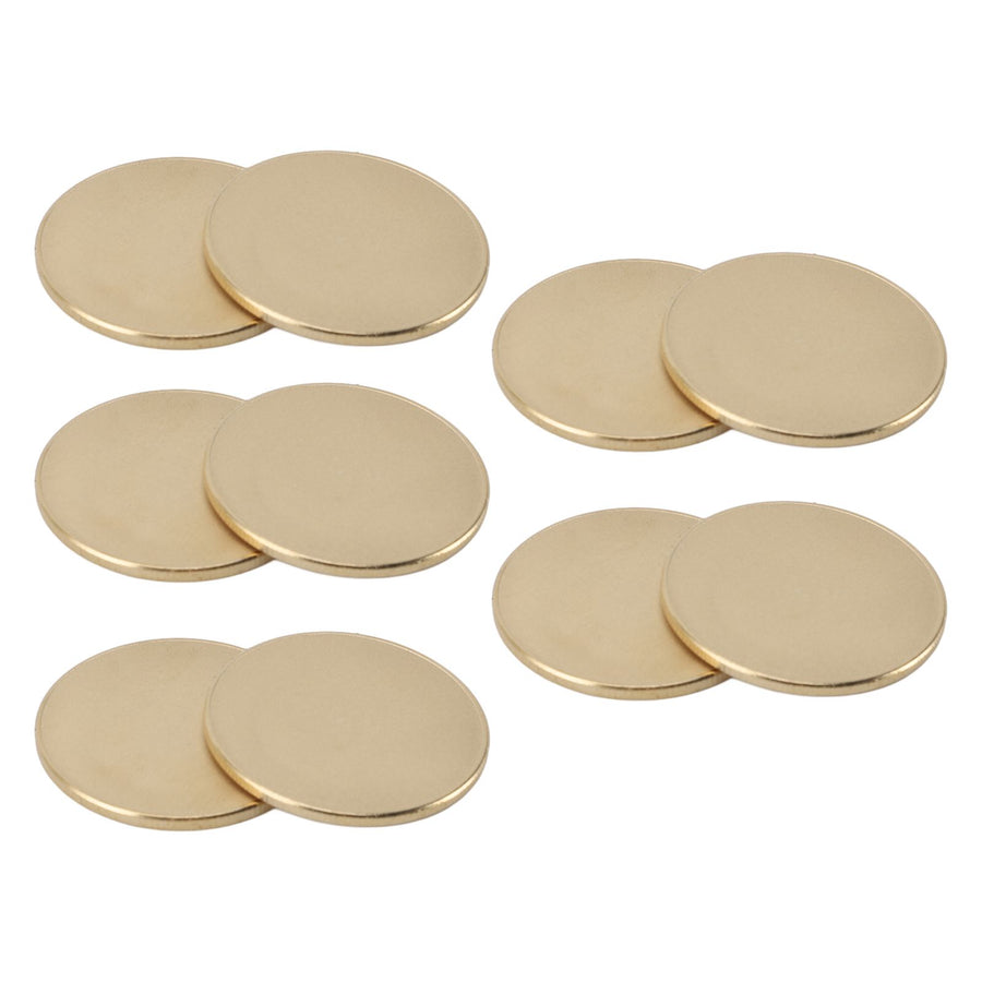 10PCS Brass Challenge Coin Engraving Blank Medallions for DIY Crafts Birthday Travel Collection