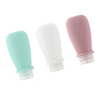 3 Pcs Soft Travel Bottles Leakage Proof Refillable Portable Squeezable Toiletry Cosmetic Container for Shampoo Lotion