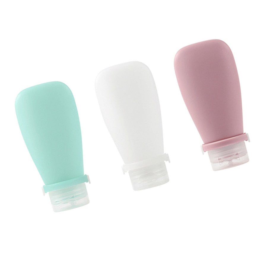 3 Pcs Soft Travel Bottles Leakage Proof Refillable Portable Squeezable Toiletry Cosmetic Container for Shampoo Lotion