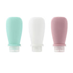 3 Pcs Soft Travel Bottles Leakage Proof Refillable Portable Squeezable Toiletry Cosmetic Container for Shampoo Lotion