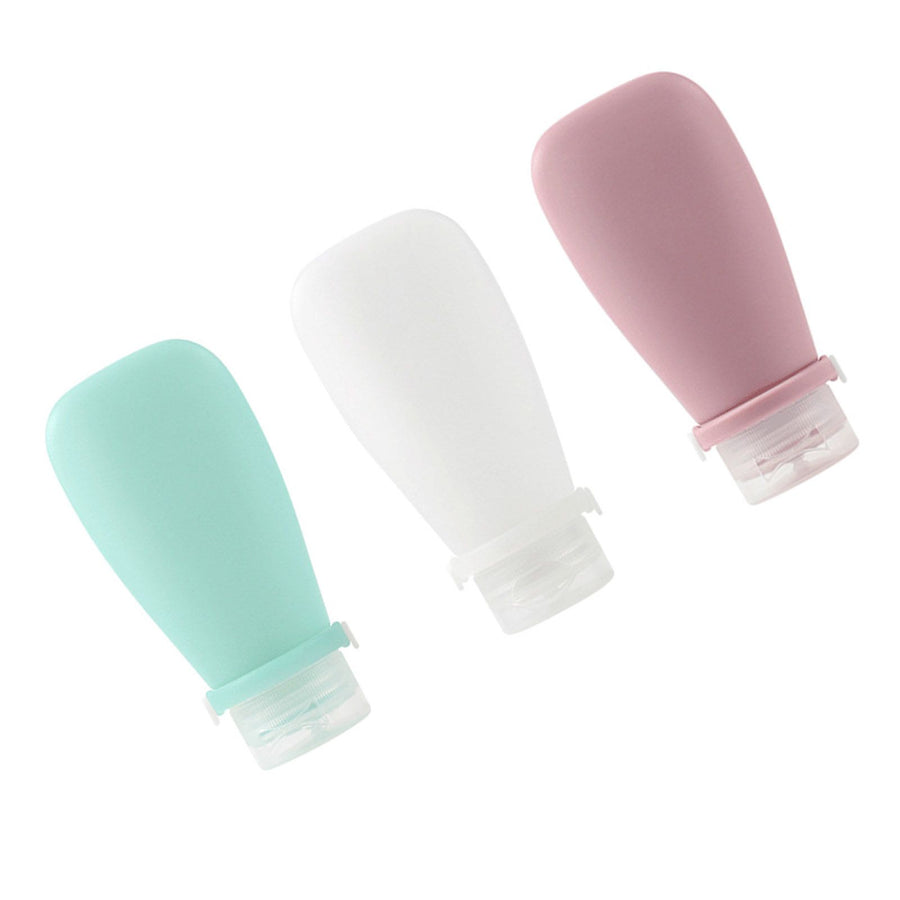 3 Pcs Soft Travel Bottles Leakage Proof Refillable Portable Squeezable Toiletry Cosmetic Container for Shampoo Lotion