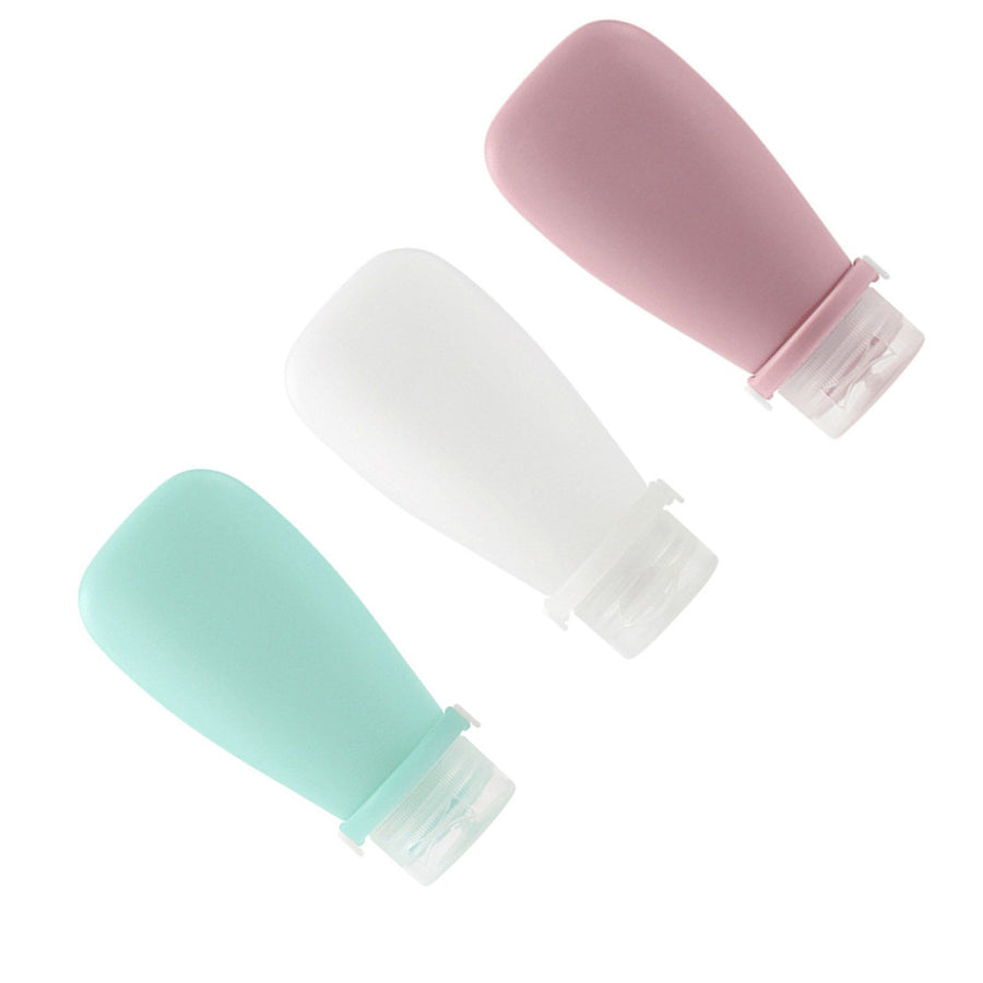 3 Pcs Soft Travel Bottles Leakage Proof Refillable Portable Squeezable Toiletry Cosmetic Container for Shampoo Lotion
