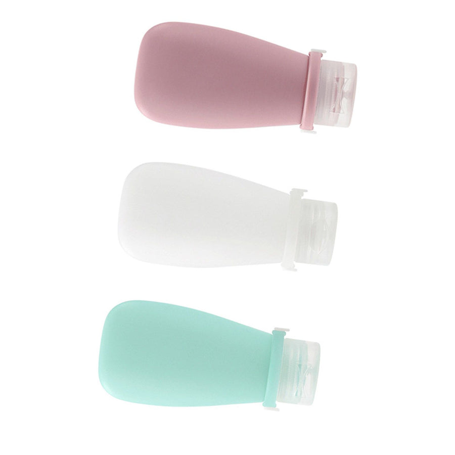 3 Pcs Soft Travel Bottles Leakage Proof Refillable Portable Squeezable Toiletry Cosmetic Container for Shampoo Lotion