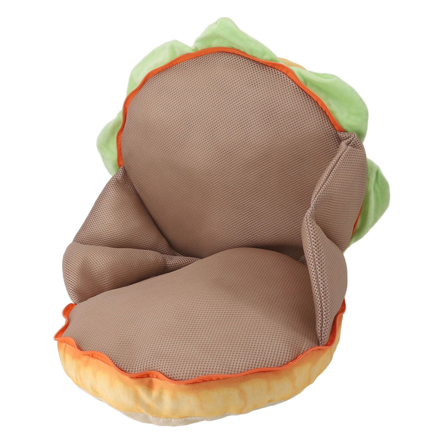 Burger Pillow Soft Plush Sofa Chair Floor Cushion Funny Food Stuffed Toy for Bedroom Office