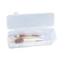Long Brush Storage Box Portable Clear Plastic Makeup Brush Organizer with Cover Multifunctional Eyebrow Pencil Storage Containers