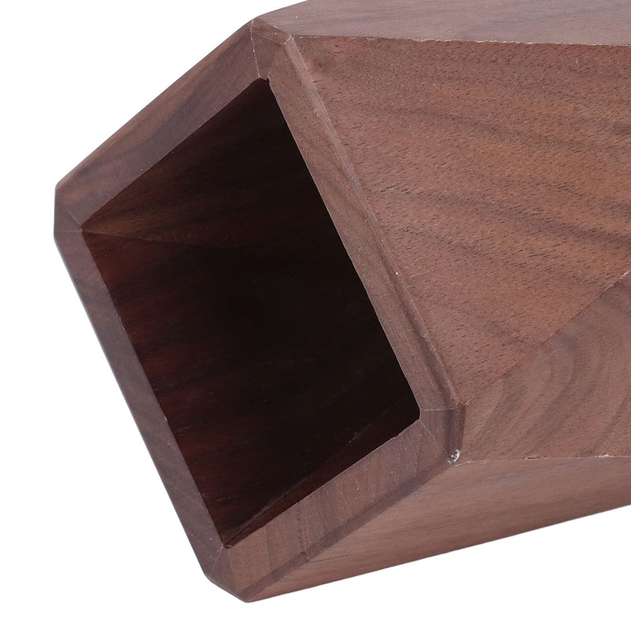 Black Walnut Wood Pen Holder Hand Made Exquisite Wood Pencil Holder Space Saving Multifunctional Pen Holder Cup for Office