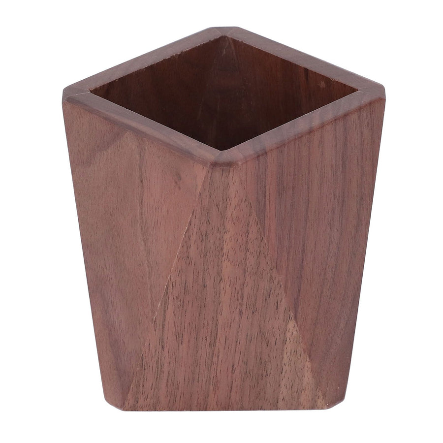 Black Walnut Wood Pen Holder Hand Made Exquisite Wood Pencil Holder Space Saving Multifunctional Pen Holder Cup for Office