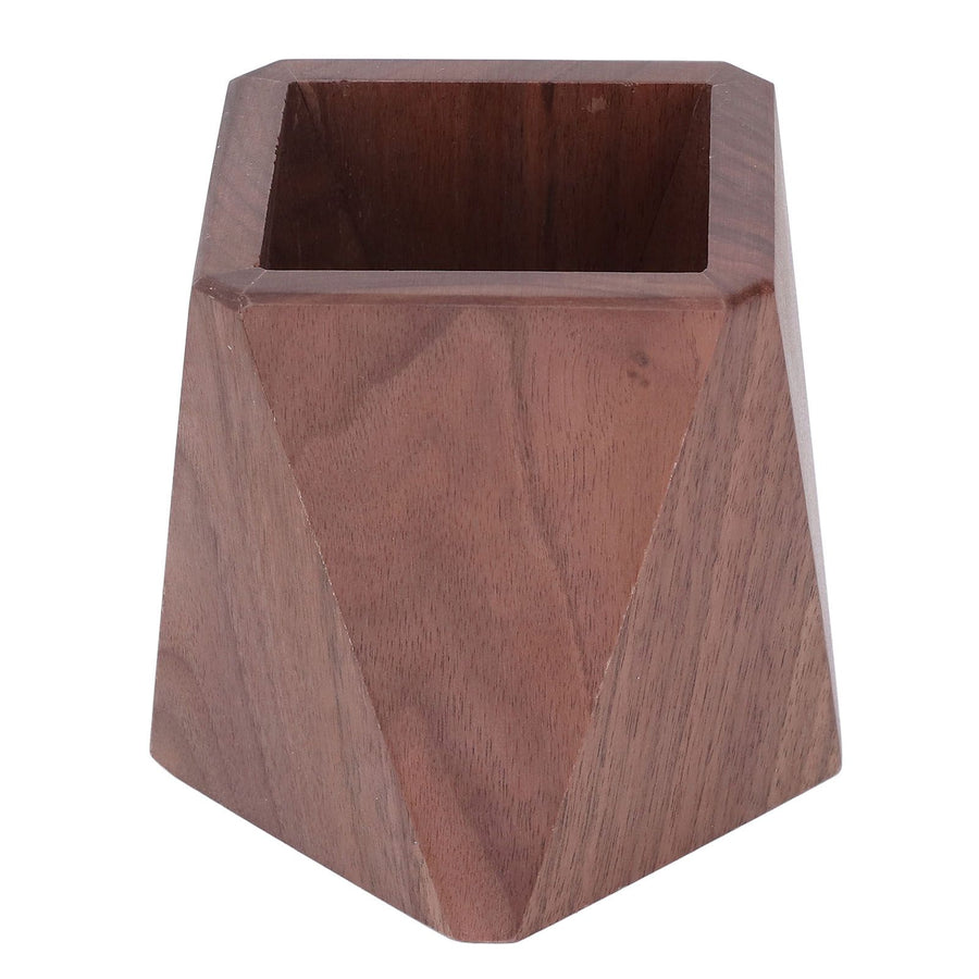 Black Walnut Wood Pen Holder Hand Made Exquisite Wood Pencil Holder Space Saving Multifunctional Pen Holder Cup for Office