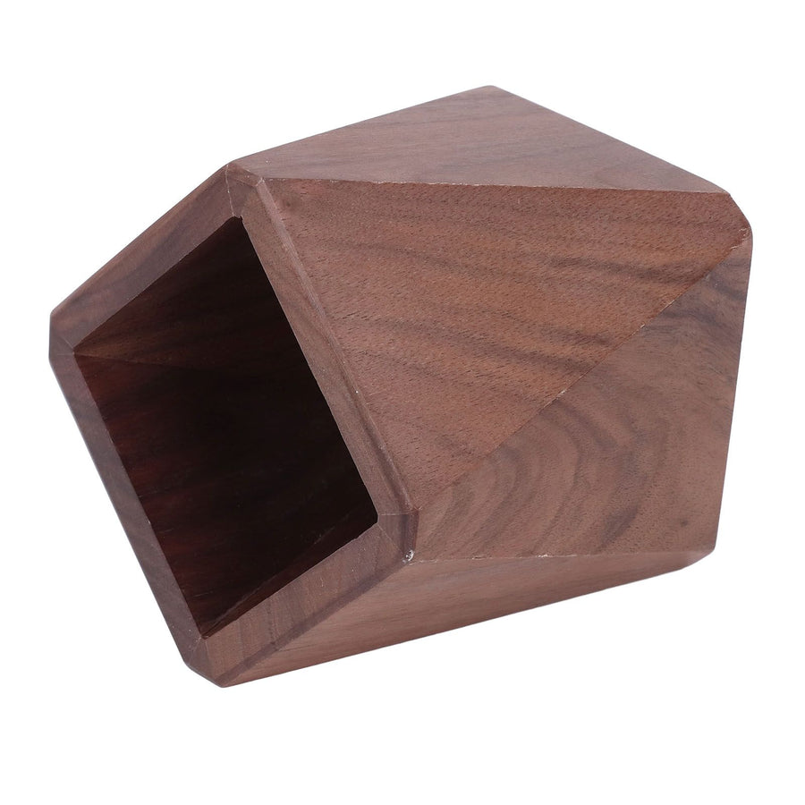 Black Walnut Wood Pen Holder Hand Made Exquisite Wood Pencil Holder Space Saving Multifunctional Pen Holder Cup for Office
