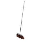 Broom Stainless Steel Long Handle Floor Cleaning Sweeping Broom for Home Kitchen Room Office Red Single Broom Red