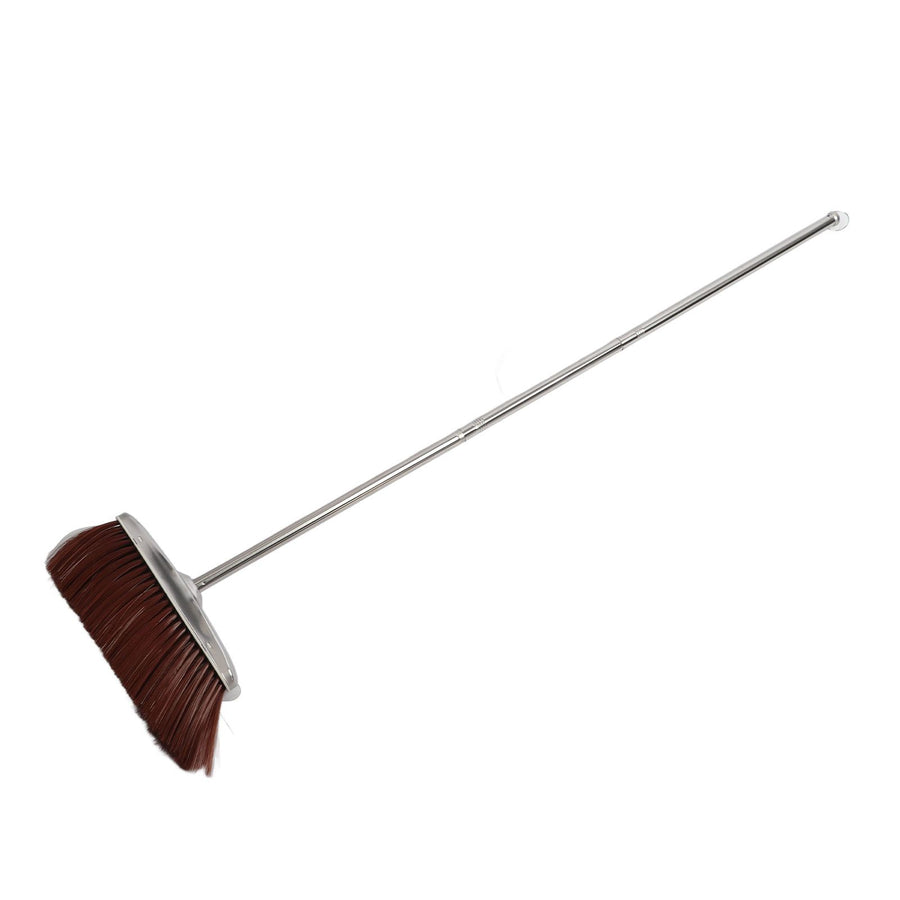 Broom Stainless Steel Long Handle Floor Cleaning Sweeping Broom for Home Kitchen Room Office Red Single Broom Red