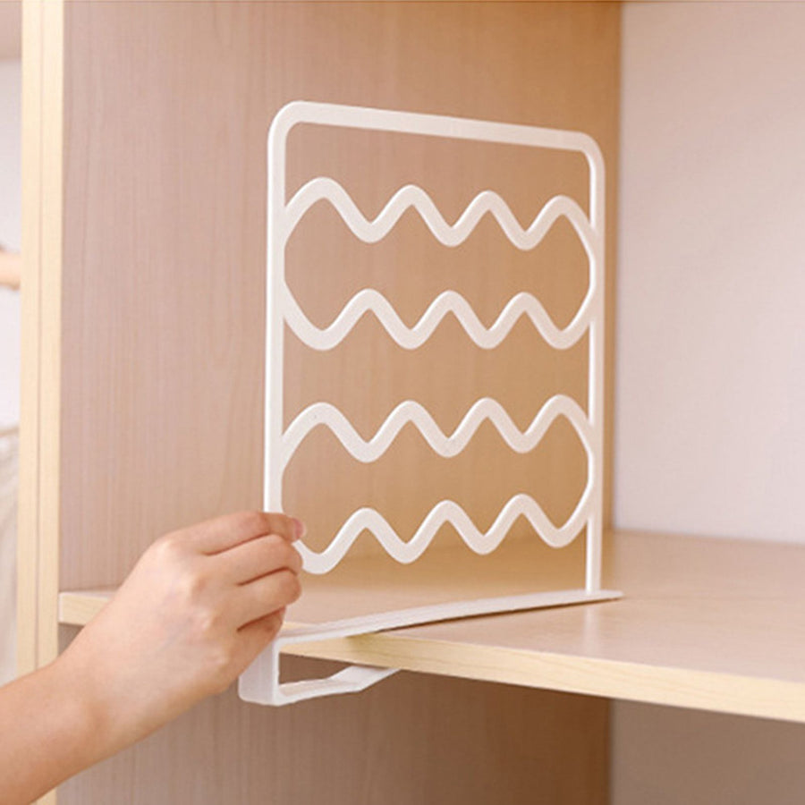 Closet Shelf Dividers Multipurpose Simple Stylish Design Compact Wardrobe Partition Board for Cabinet Bookcase White