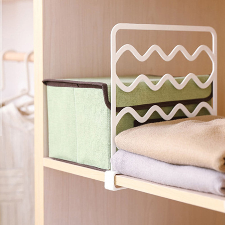 Closet Shelf Dividers Multipurpose Simple Stylish Design Compact Wardrobe Partition Board for Cabinet Bookcase White