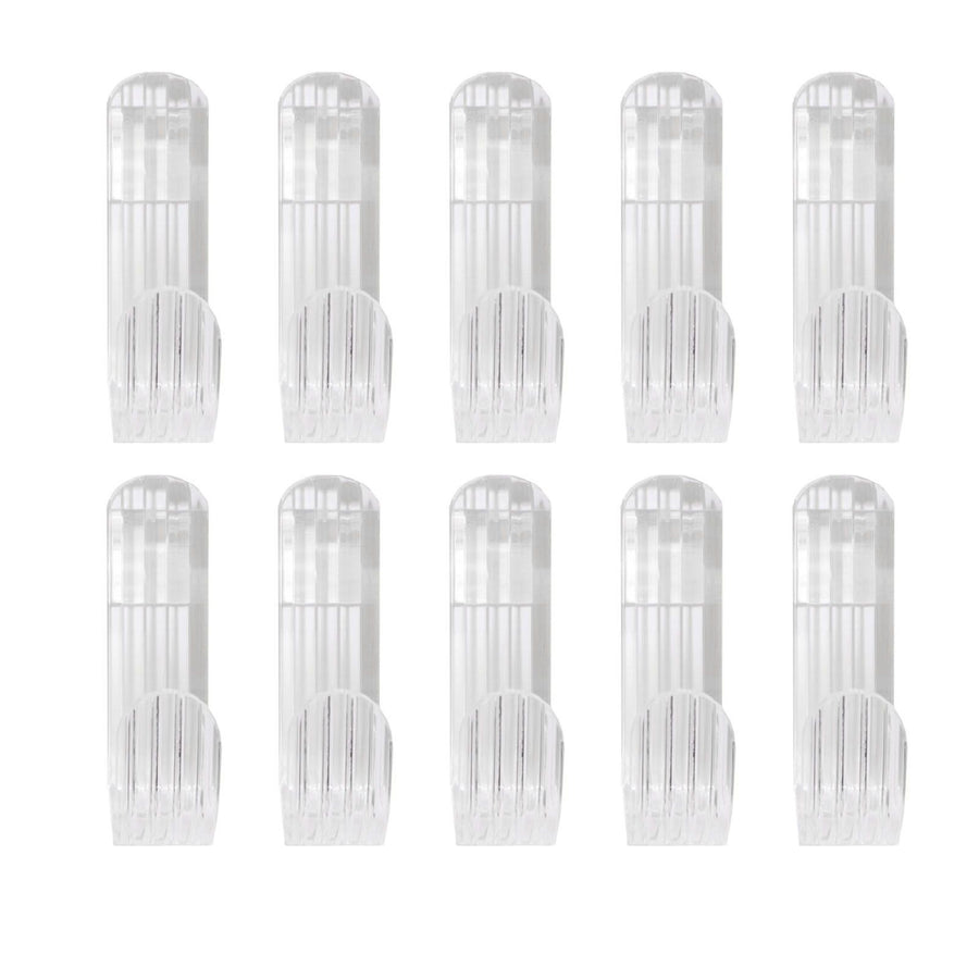 10PCS Adhesive Hooks Transparent Acrylic Traceless Multifunctional Wall Mounted Adhesive Hanger