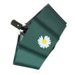 Umbrella Dark Green Stylish Fully Automatic Folding Windproof UV Proof Sun Rain Umbrella for Outdoor