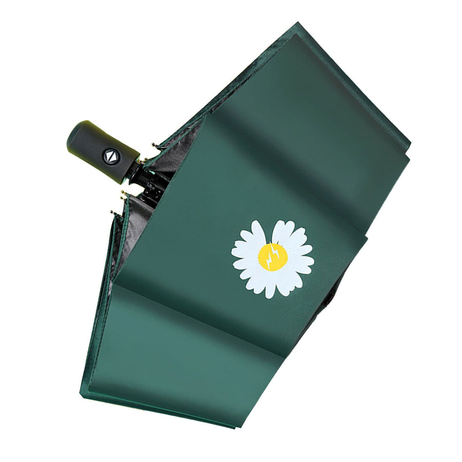 Umbrella Dark Green Stylish Fully Automatic Folding Windproof UV Proof Sun Rain Umbrella for Outdoor