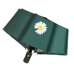 Umbrella Dark Green Stylish Fully Automatic Folding Windproof UV Proof Sun Rain Umbrella for Outdoor
