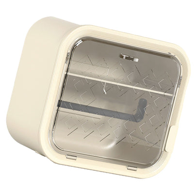 Wall Mounted Tissue Box Multipurpose Modern Simple Style Large Capacity Double Layers Sliding Door Toilet Paper Roll Holder for Bathroom