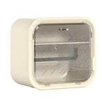 Wall Mounted Tissue Box Multipurpose Modern Simple Style Large Capacity Double Layers Sliding Door Toilet Paper Roll Holder for Bathroom