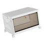 Foldable Storage Box Thickened Large Capacity Sealed Dustproof PP Organizer with Wheels for Home Living Room