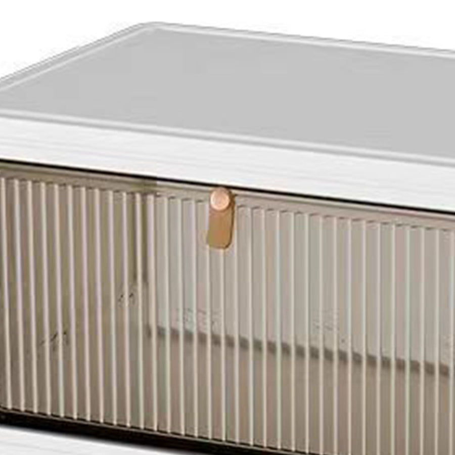 Foldable Storage Box Thickened Large Capacity Sealed Dustproof PP Organizer with Wheels for Home Living Room