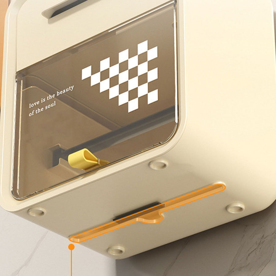 Wall Mount Paper Towel Dispenser Splash Resistant Toilet Tissue Dispenser with Lid Toilet Paper Dispenser