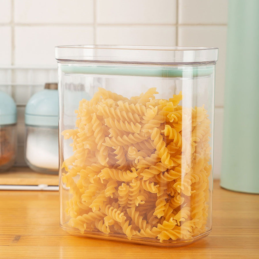 Food Storage Container 14x8.5x17.5cm Plastic Airtight Canister for Grain Coffee Bean