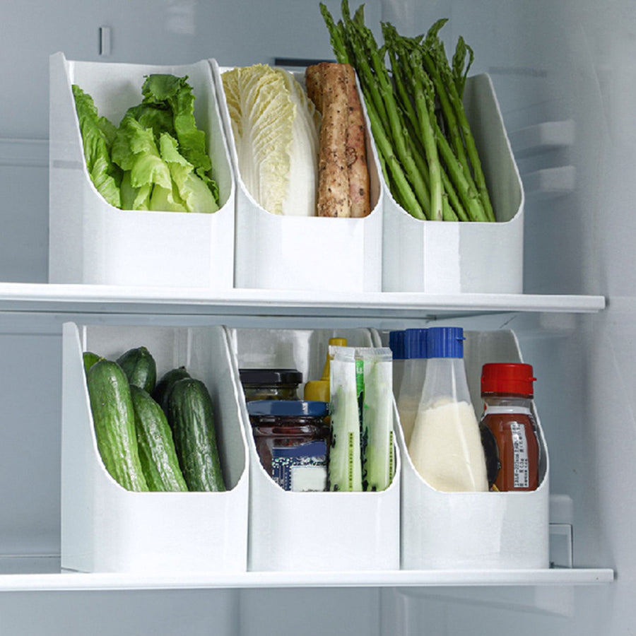 Open Front Storage Box Multifunctional Desktop Organizer Fridge Container for Vegetable Food Cosmetic Sundries