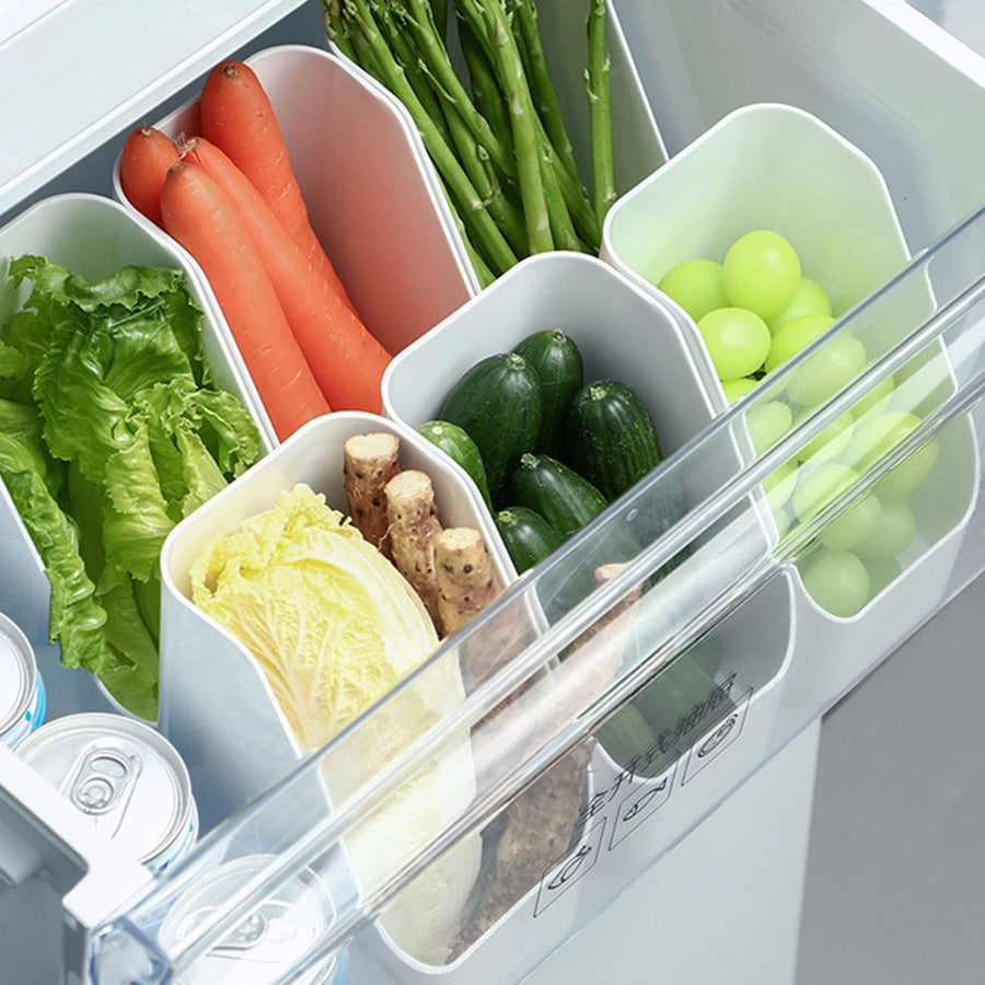 Open Front Storage Box Multifunctional Desktop Organizer Fridge Container for Vegetable Food Cosmetic Sundries
