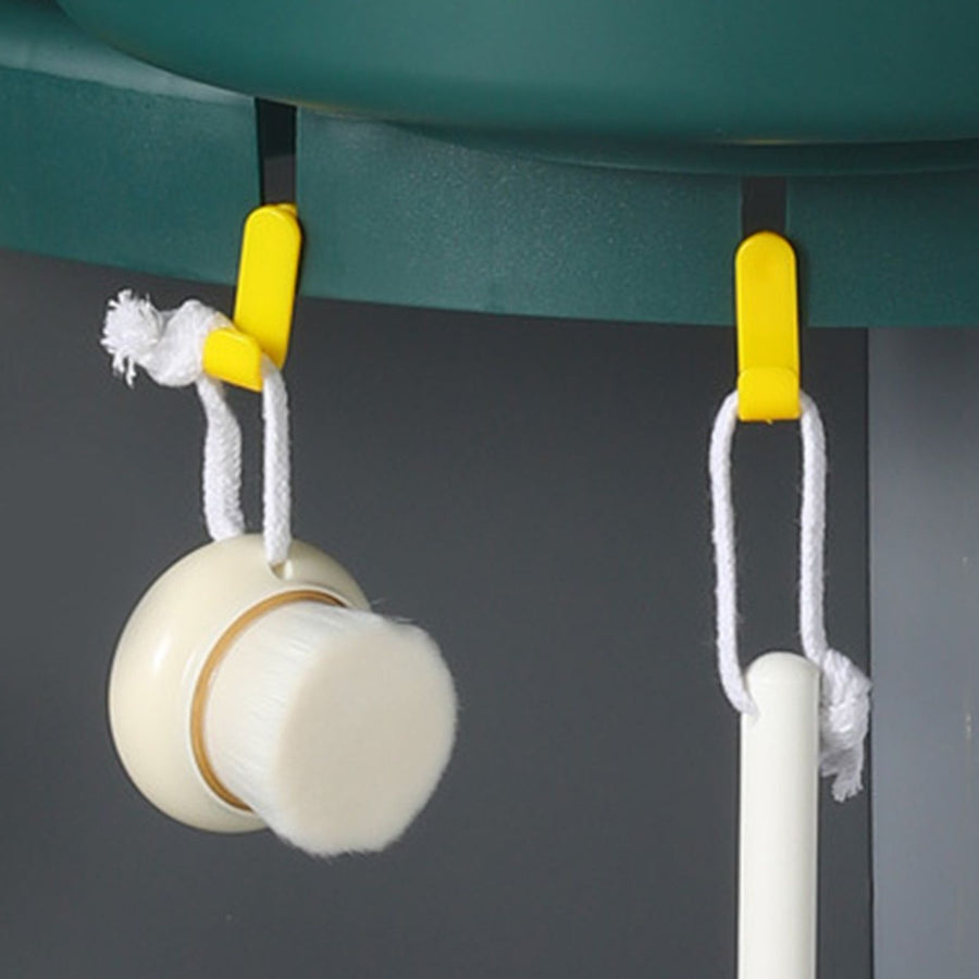 Rotate Corner Shower Caddy Wall Mount Punch Free Corner Floating Shelves for Toilet Bathroom Kitchen