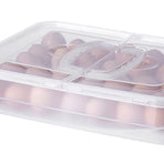 Portable Egg Storage Box 34 Grids Plastic Egg Storage Carrier with Handle for Kitchen Refrigerator Outdoor