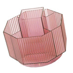 Pen Holder 360° Rotating Large Capacity Multifunctional Plastic Pen Organizer for Desktop Pink