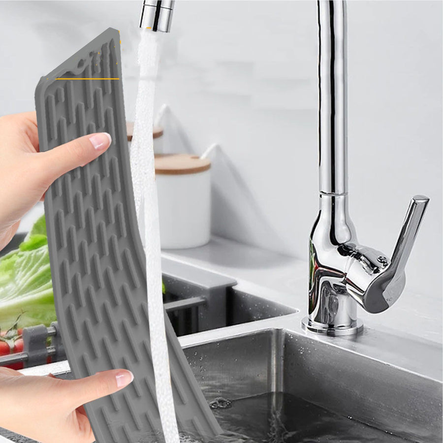 Silicone Drain Mat Long Strip Dish Drying Pad Counter Cutting Board Drying Mat for Kitchen Bathroom