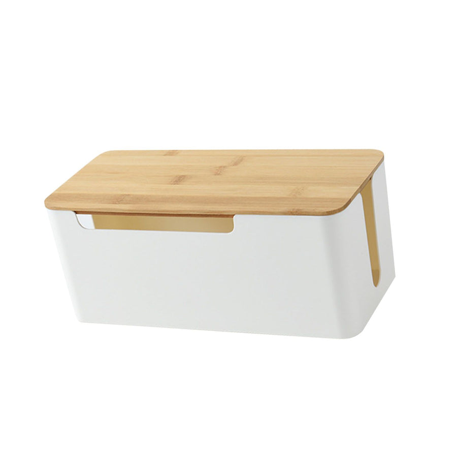 Router Organizer Box Power Strip Arrangement Shielding WiFi Router Cord Holder Storage Box for Household Single Layer