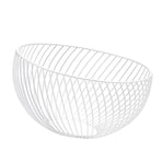 Fruit Basket Rustproof Iron Desktop Storage Basket Round Large Capacity Metal Wire Sundry Organizer Basket for Desserts Snacks