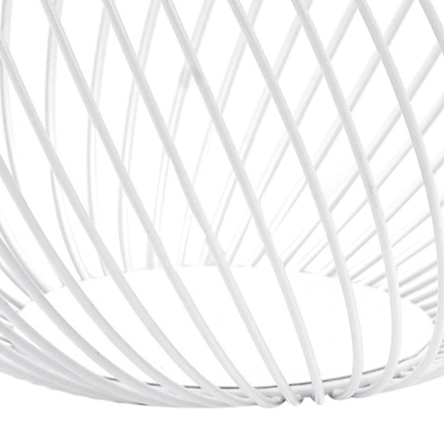 Fruit Basket Rustproof Iron Desktop Storage Basket Round Large Capacity Metal Wire Sundry Organizer Basket for Desserts Snacks