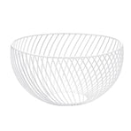 Fruit Basket Rustproof Iron Desktop Storage Basket Round Large Capacity Metal Wire Sundry Organizer Basket for Desserts Snacks