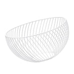 Fruit Basket Rustproof Iron Desktop Storage Basket Round Large Capacity Metal Wire Sundry Organizer Basket for Desserts Snacks