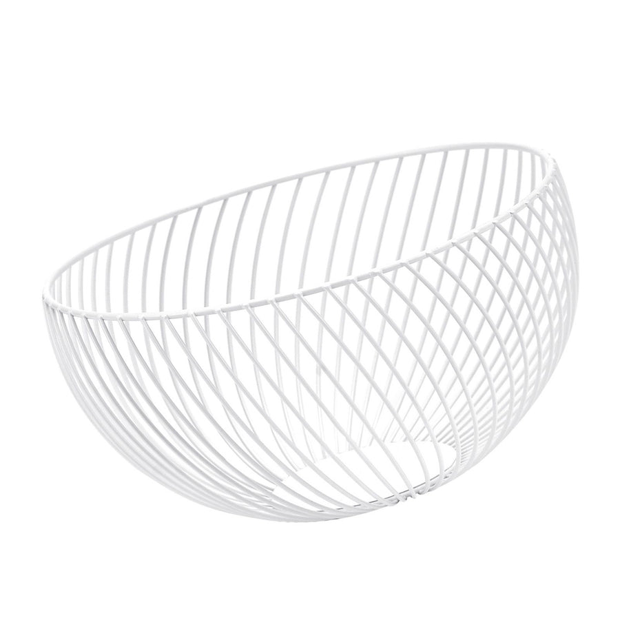 Fruit Basket Rustproof Iron Desktop Storage Basket Round Large Capacity Metal Wire Sundry Organizer Basket for Desserts Snacks