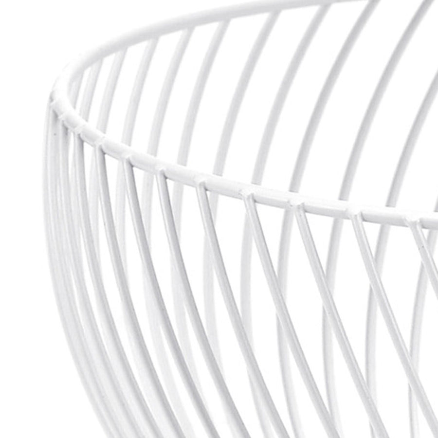 Fruit Basket Rustproof Iron Desktop Storage Basket Round Large Capacity Metal Wire Sundry Organizer Basket for Desserts Snacks