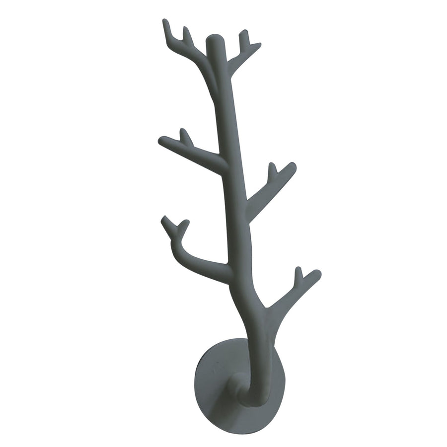 Tree Branch Wall Storage Hook Thickened PP High Load Bearing Wall Mounted Simulation Tree Branch Hanger for Jewelry Bags Gray