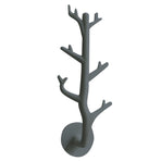 Tree Branch Wall Storage Hook Thickened PP High Load Bearing Wall Mounted Simulation Tree Branch Hanger for Jewelry Bags Gray
