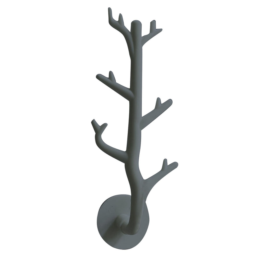 Tree Branch Wall Storage Hook Thickened PP High Load Bearing Wall Mounted Simulation Tree Branch Hanger for Jewelry Bags Gray