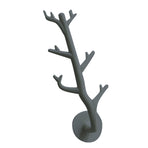 Tree Branch Wall Storage Hook Thickened PP High Load Bearing Wall Mounted Simulation Tree Branch Hanger for Jewelry Bags Gray